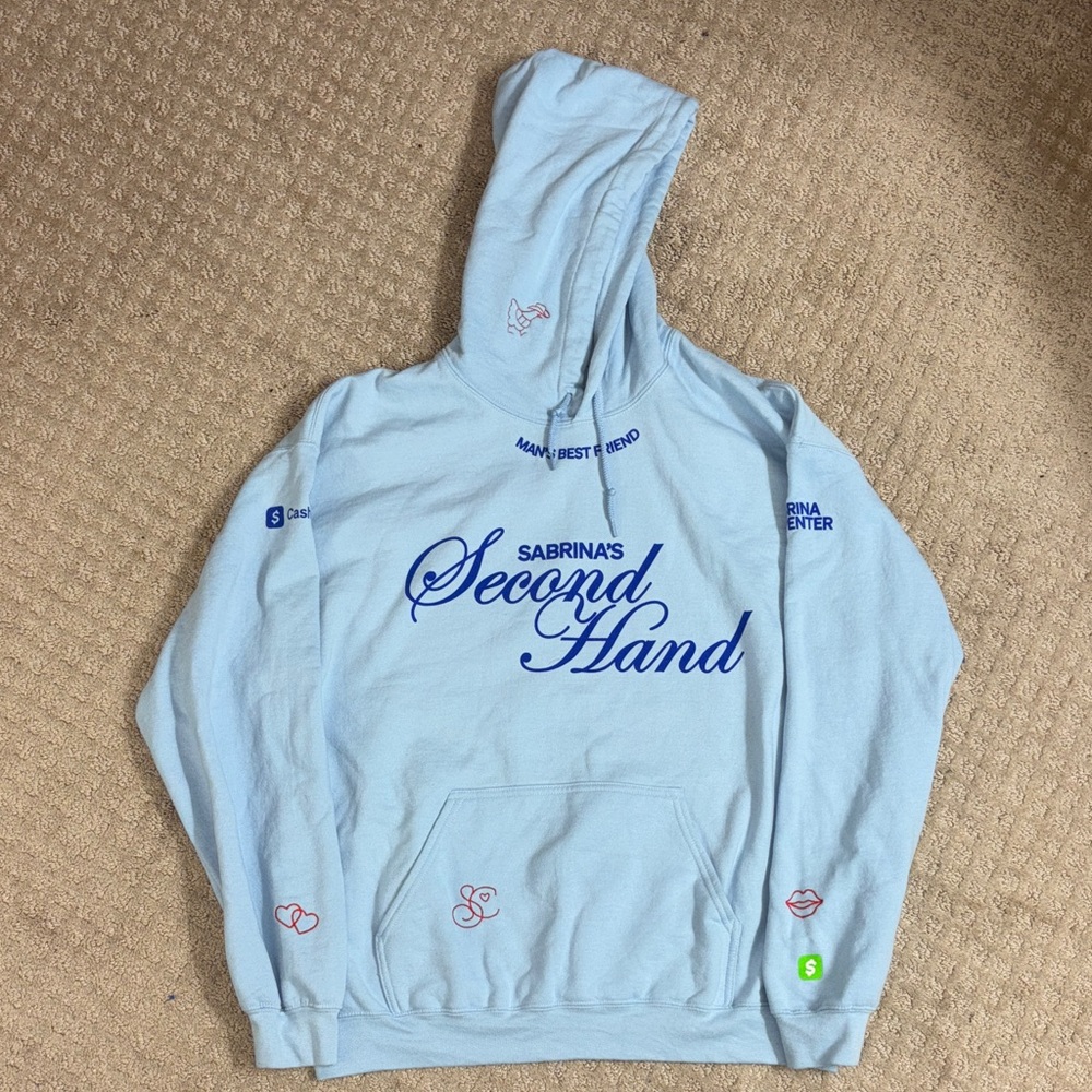 Sabrina Carpenter Light Blue Hoodie